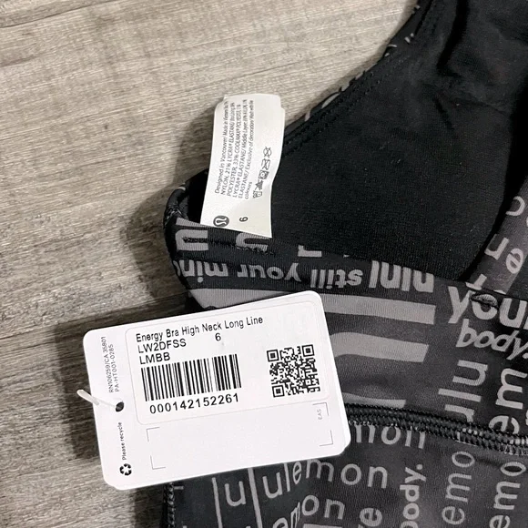 nwt lululemon energy bra high neck long line - Picture 8 of 8